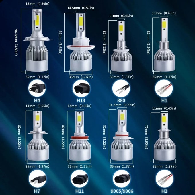 2X Phares de voiture Led C6 CG